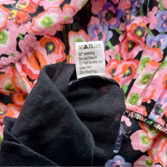 NWT BANJANAN Macaw Multicolor Billowy Lightweight Floral Mini Dress Size: Medium - Picture 6 of 9